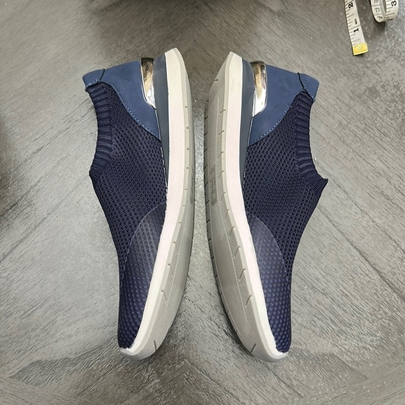 Naturalizer Lafayette French Navy Knit Slip-On Sneakers (WIDE) - Picture 8 of 11